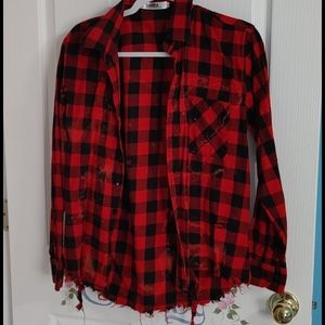 Distressed flannel